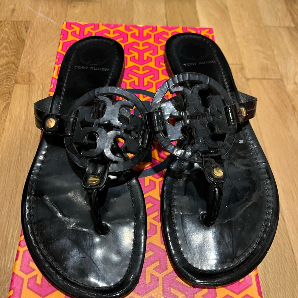 Tory Burch Black Thong Sandals